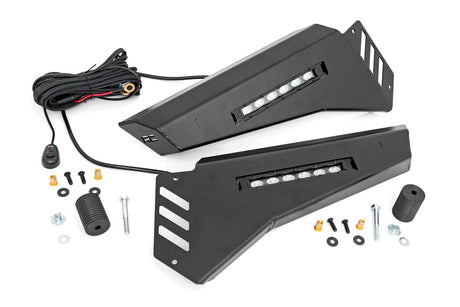 Bumper Wings 6 Inch Black Slimline LED Pair Polaris Ranger 1000/Ranger XP 900/1000 Rough Country