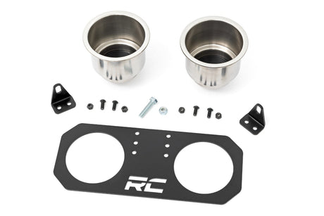 Passenger Grip Handle Dual Cup Holder Polaris RZR 4 900/RZR S 1000 Rough Country