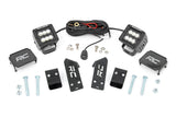 LED Light Kit A Pillar Mount 2 Inch Black Pair Flood Polaris RZR PRO XP Rough Country