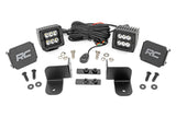 LED Light Kit Rear Mount 2 Inch Black Pair Spot Polaris Ranger XP 1000 Rough Country
