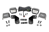 LED Light RR Cage Mount 2 Inch Chrome Pair Wide Angle Polaris Ranger 1000/Ranger XP 900/1000 Rough Country