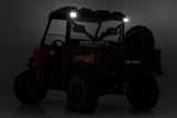 LED Light RR Cage Mount 2 Inch Black Flood Pair Polaris Ranger 1000/Ranger XP 900/1000 Rough Country