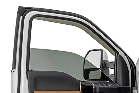 Side Window Deflectors Tape On Rain Guard Ford F-150/Lightning/F-250/F-350/Raptor (15-26) Rough Country