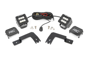 LED Light Under Bed Mount 2 Inch Black Pair Flood Polaris XPEDITION ADV 5 Rough Country