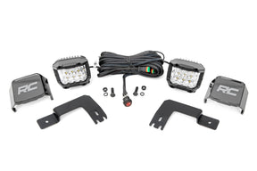 LED Light Under Bed Mount 3 Inch Chrome Pair Wide Angle Polaris XPEDITION ADV 5 Rough Country
