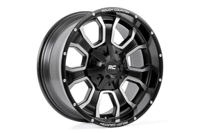 93 Series Wheel One-Piece Machined Black 20x10 6x5.5/6x135 -18mm Rough Country