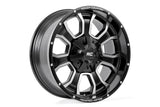 93 Series Wheel One-Piece Machined Black 20x9 6x5.5/6x135 0mm Rough Country