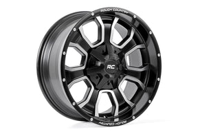 93 Series Wheel One-Piece Machined Black 20x9 6x5.5/6x135 0mm Rough Country