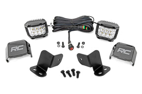 LED Light Kit Rear Mount 3 Inch Chrome Pair Wide Angle Segway 570 F Rough Country