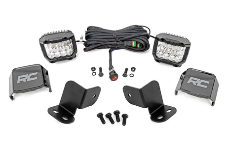 LED Light Kit Rear Mount 3 Inch Chrome Pair Wide Angle Segway 570 F Rough Country