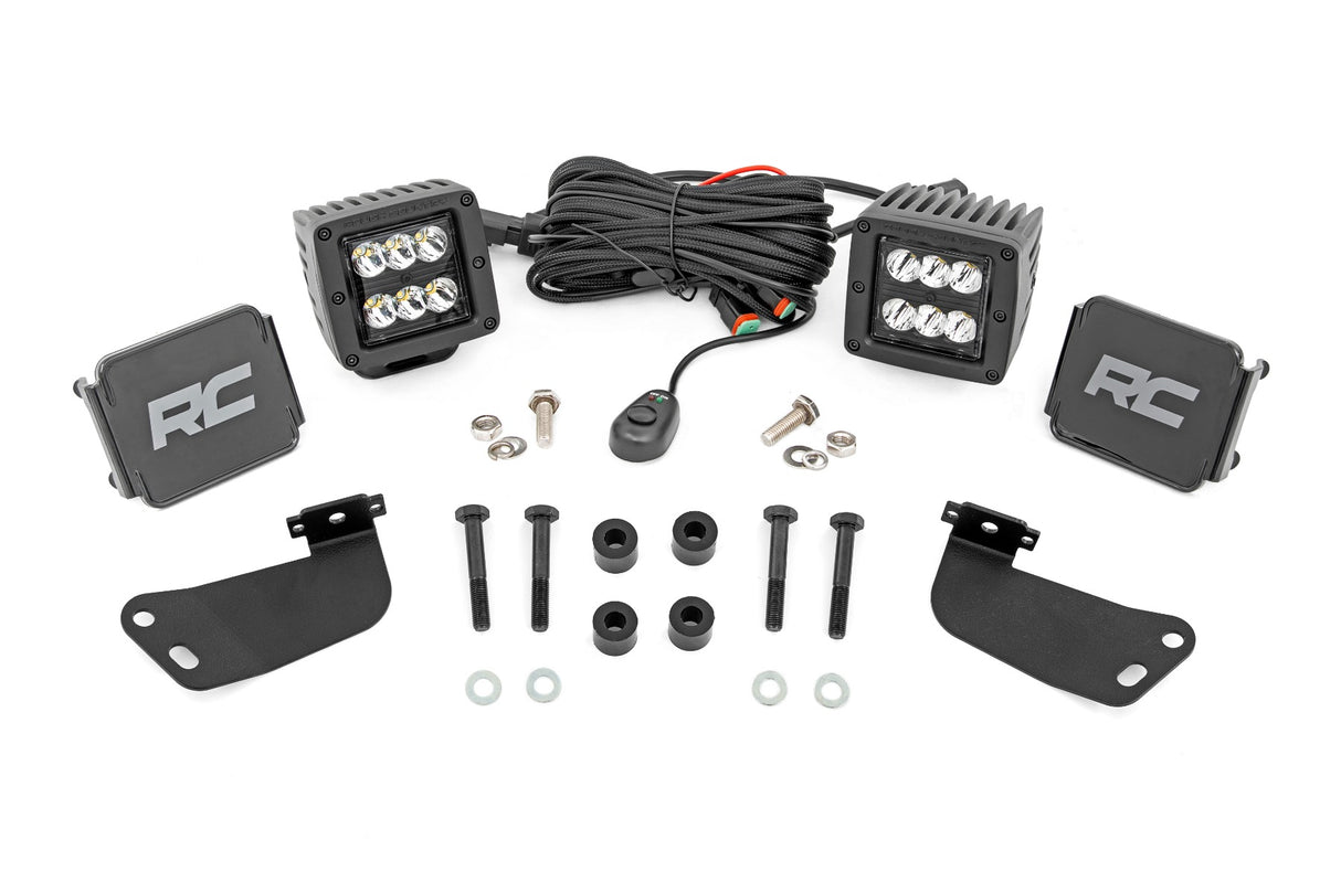 LED Light Kit Front Mount 2 Inch Black Pair Segway 570 F Rough Country