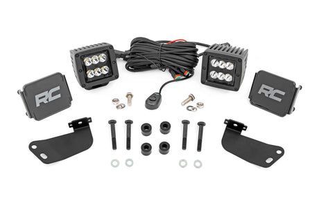 LED Light Kit Front Mount 2 Inch Black Pair Segway 570 F Rough Country