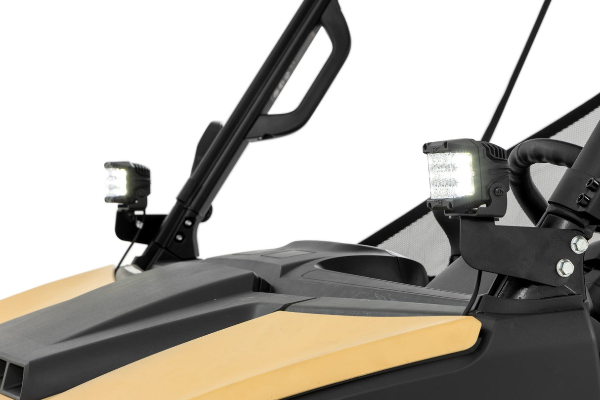 LED Light Kit Front Mount 2 Inch Black Pair Segway 570 F Rough Country