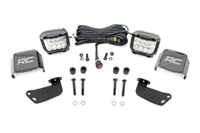 LED Light Kit Front Mount 3 Inch Chrome Pair Wide Angle Segway 570 F Rough Country