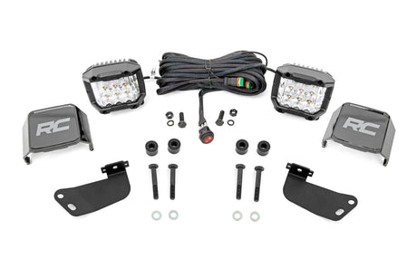 LED Light Kit Front Mount 3 Inch Chrome Pair Wide Angle Segway 570 F Rough Country