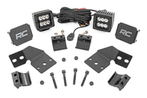 LED Light Kit Front Mount 2 Inch Black Pair Polaris XPEDITION XP Rough Country
