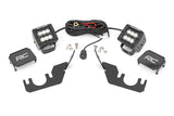 LED Light Kit Rear Mount 2 Inch Black Pair Flood Kawasaki Teryx 4 1000/Teryx4 800 Rough Country