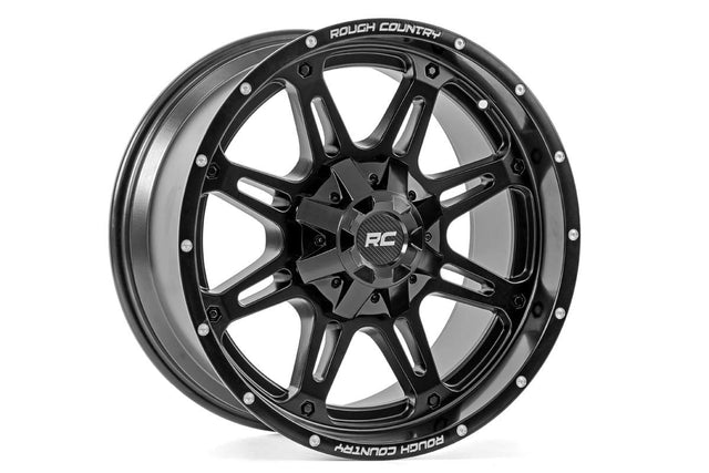 94 Series Wheel One-Piece Matte Black 20x10 8x6.5 -18mm Rough Country
