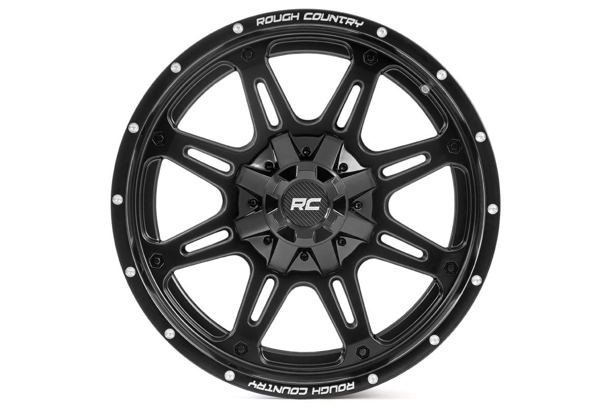 94 Series Wheel One-Piece Matte Black 20x10 8x6.5 -18mm Rough Country