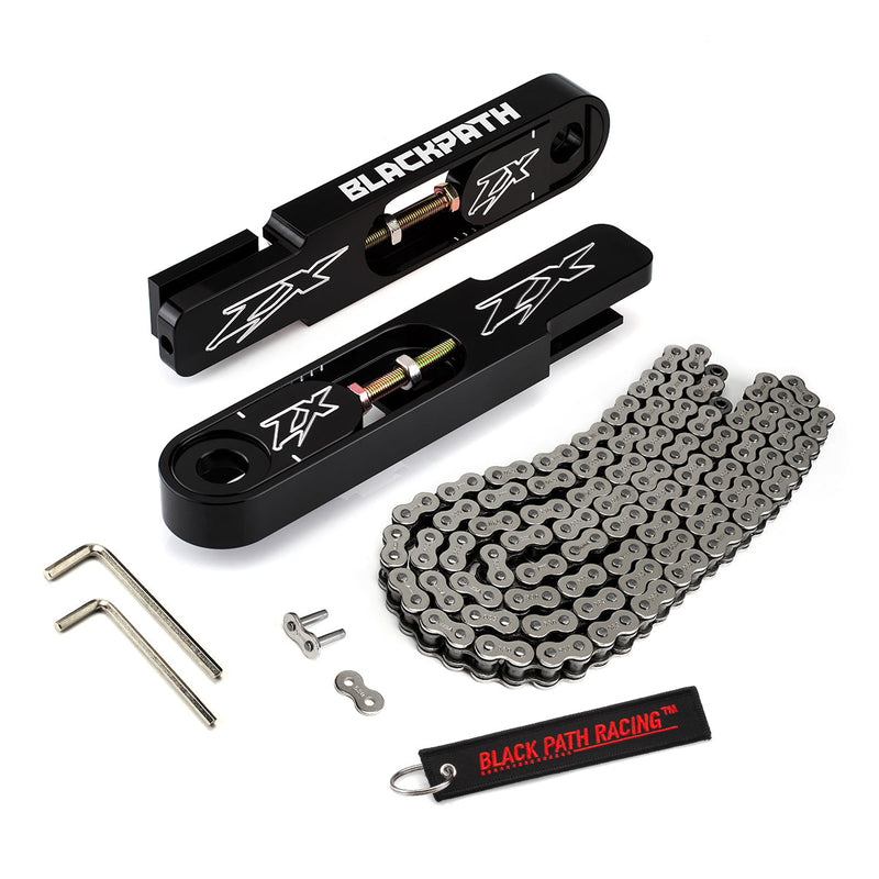 2002-2003 Kawasaki Ninja ZX-9R 5-9" Swingarm Extensions with Chain