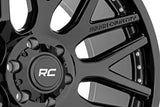 95 Series Wheel One-Piece Gloss Black 20x10 8x180 -19mm Rough Country