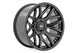 95 Series Wheel One-Piece Gloss Black Machined 20x10 8x6.5 -19mm Rough Country
