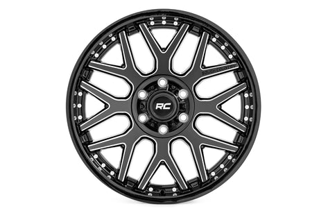 95 Series Wheel Machined One-Piece Gloss Black 20x10 6x135 -19mm Rough Country
