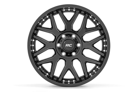 95 Series Wheel One-Piece Gloss Black 20x10 6x5.5 -18mm Rough Country