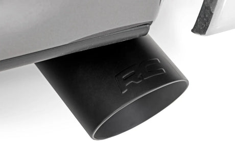 Exhaust Tip Black RC Logo 2.5-3.125 Inch Pipe Rough Country