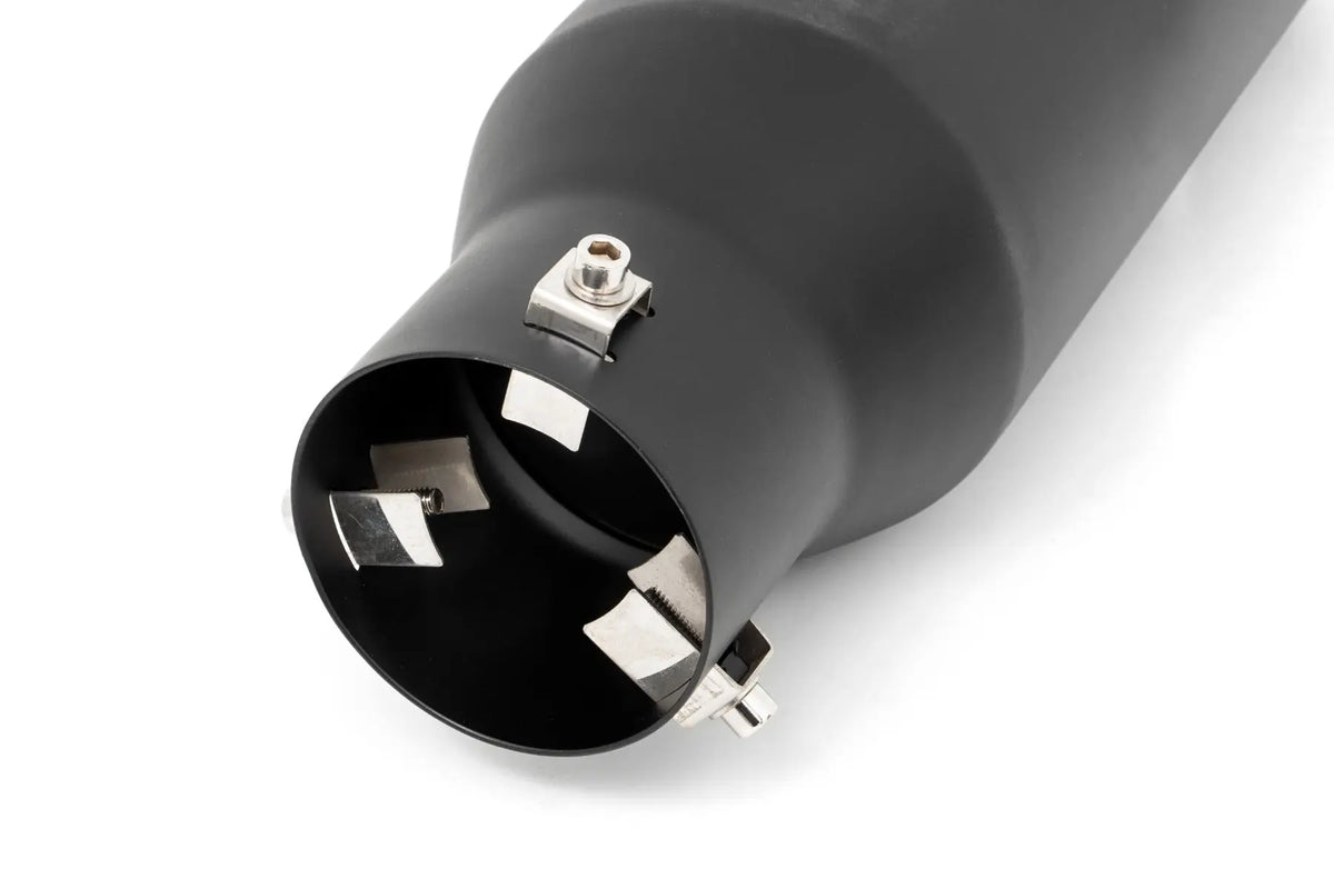 Exhaust Tip Black RC Logo 2.5-3.125 Inch Pipe Rough Country