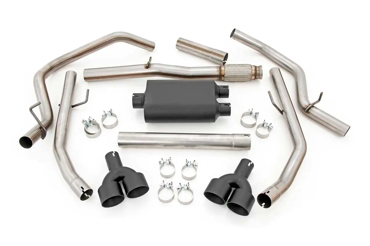 Performance Exhuast Stainless Crew/Dbl RR Exit Silverado/Sierra 1500 (19-26) Rough Country