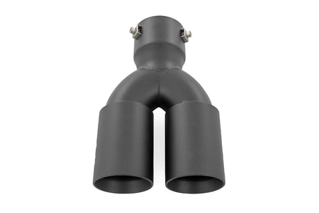 Exhaust Tip Black Red RC Logo 2.5-3 Inch Pipe Single Inlet Dual Outlet Rough Country