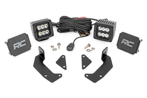 LED Light Kit Cage Mount 2 Inch Black Pair CFMOTO UFORCE 1000 Rough Country