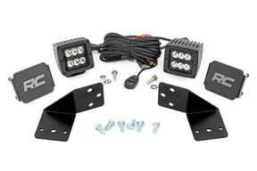 LED Light Kit Rear Mount 2 Inch Black Pair CFMOTO UFORCE 1000 Rough Country