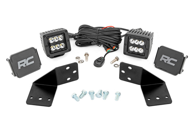 LED Light Kit Rear Mount 2 Inch Black Pair CFMOTO UFORCE 1000 Rough Country