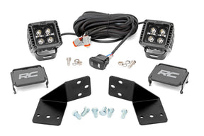 LED Light Kit Rear Mount 2 Inch Black Pair White DRL CFMOTO UFORCE 1000 Rough Country
