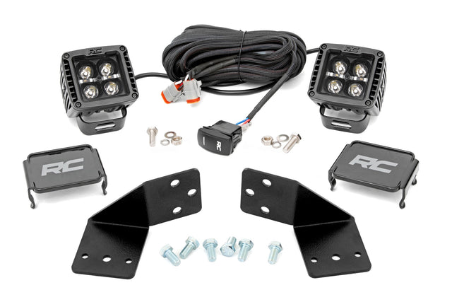 LED Light Kit Rear Mount 2 Inch Black Pair White DRL CFMOTO UFORCE 1000 Rough Country