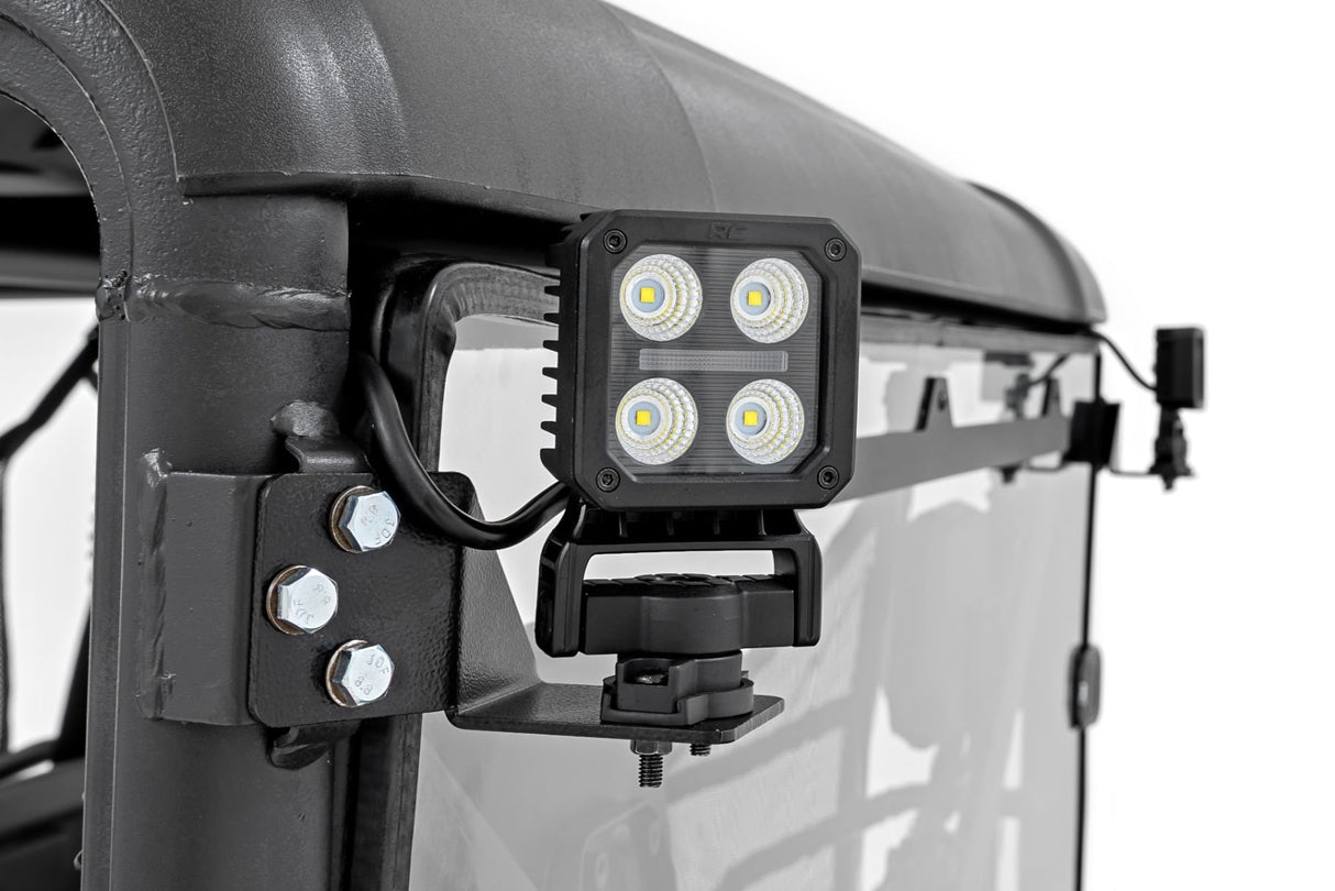LED Light Kit Rear Mount 2 Inch Black Pair White DRL CFMOTO UFORCE 1000 Rough Country