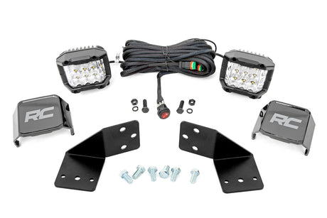 LED Light Kit Rear Mount 3 Inch Chrome Pair Wide Angle CFMOTO UFORCE 1000 Rough Country