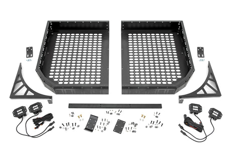 Cargo Rack Dual 2 Inch Black LED Pairs Flush Mount CFMOTO UFORCE 1000 Rough Country