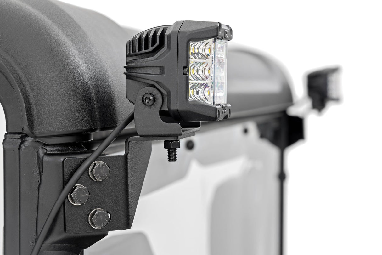 LED Light Kit Rear Mount 2 Inch Black Pair CFMOTO UFORCE U10 Pro Rough Country