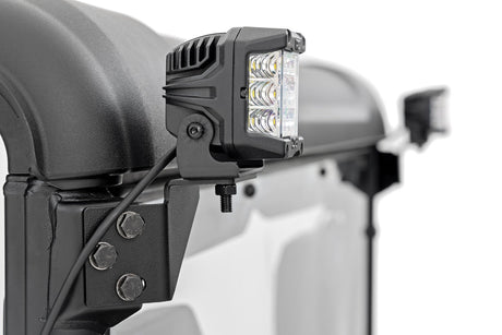 LED Light Kit Rear Mount 2 Inch Black Pair CFMOTO UFORCE U10 Pro Rough Country