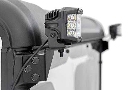 LED Light Kit Rear Mount 2 Inch Black Pair White DRL CFMOTO UFORCE U10 Pro Rough Country