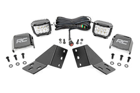 LED Light Kit Rear Mount 3 Inch Chrome Pair Wide Angle CFMOTO UFORCE U10 Pro Rough Country