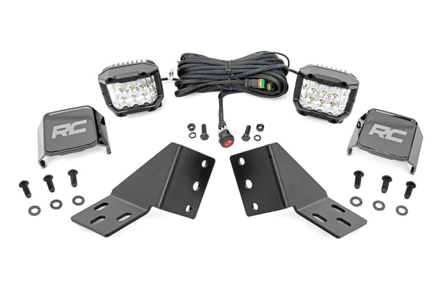 LED Light Kit Rear Mount 3 Inch Chrome Pair Wide Angle CFMOTO UFORCE U10 Pro Rough Country