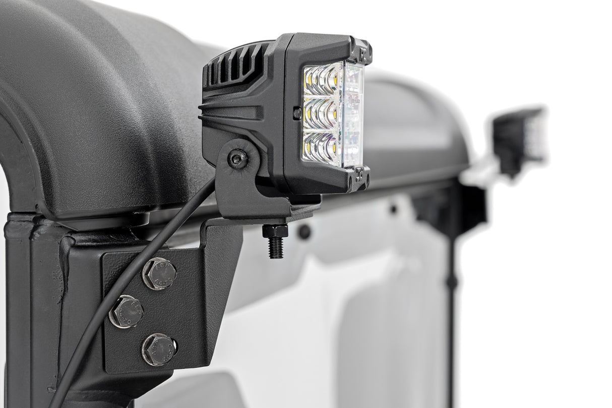 LED Light Kit Rear Mount 3 Inch Chrome Pair Wide Angle CFMOTO UFORCE U10 Pro Rough Country