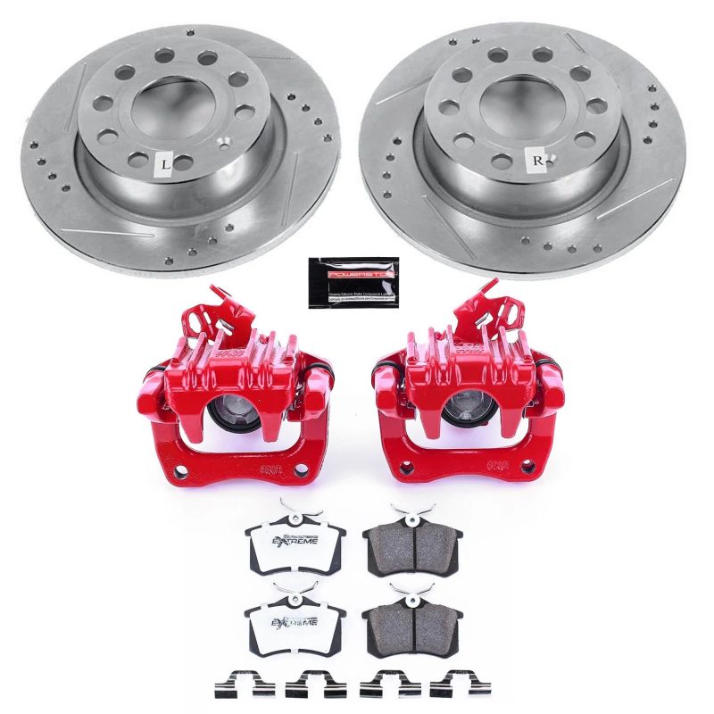 Power Stop 10-13 Audi A3 Rear Z26 Street Warrior Brake Kit w/Calipers