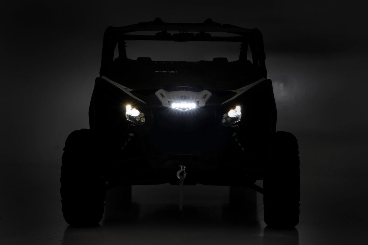 6 Inch LED Light Kit Cowl Mount Can-Am Maverick X3 Rough Country