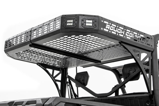 Cargo Rack Dual 2 Inch Black LED Pairs Flush Mount Can-Am Defender HD 5/HD 8/HD 9/HD 10 Rough Country