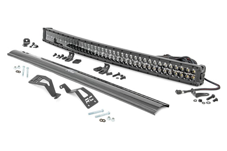 LED Light Kit Front Mount 40 Inch Black Dual Row White DRL Can-Am Commander Max Rough Country